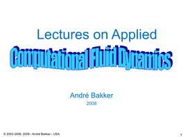Lectures on Applied Computational Fluid Dynamics
