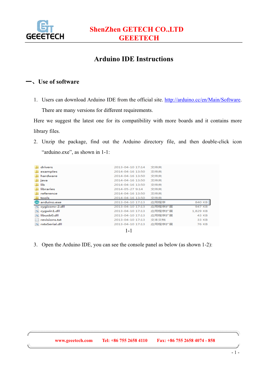 Arduino IDE Instructions