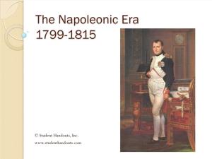 The Napoleonic Era 1799-1815