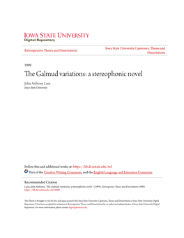 The Galmud Variations: a Stereophonic Novel