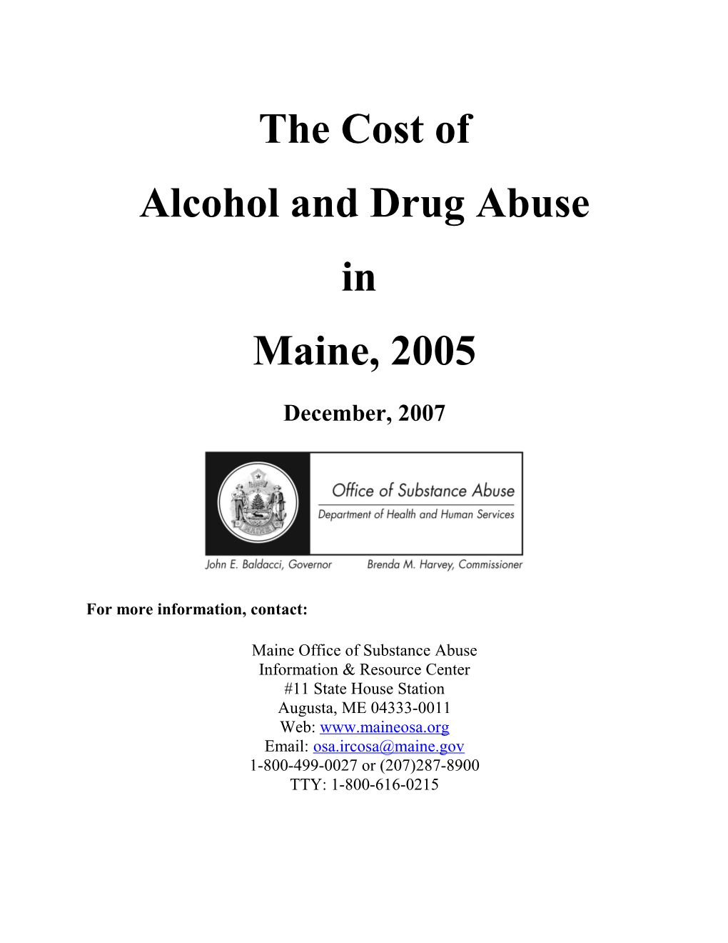 Alcohol and Drug Abuse