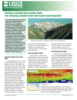 The Venezuela Debris Flow and Flash Flood Disaster