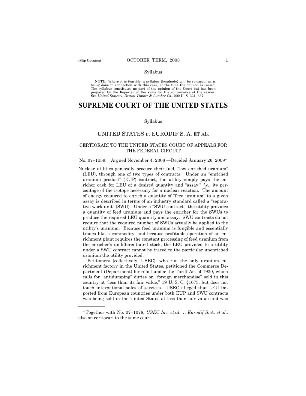 07-1059 United States V. Eurodif SA