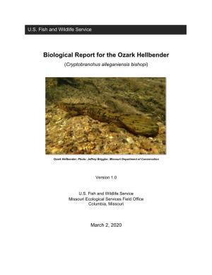 Ozark Hellbender Biological Report