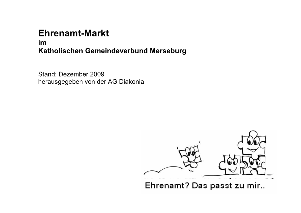 Ehrenamt-Markt Im Katholischen Gemeindeverbund Merseburg