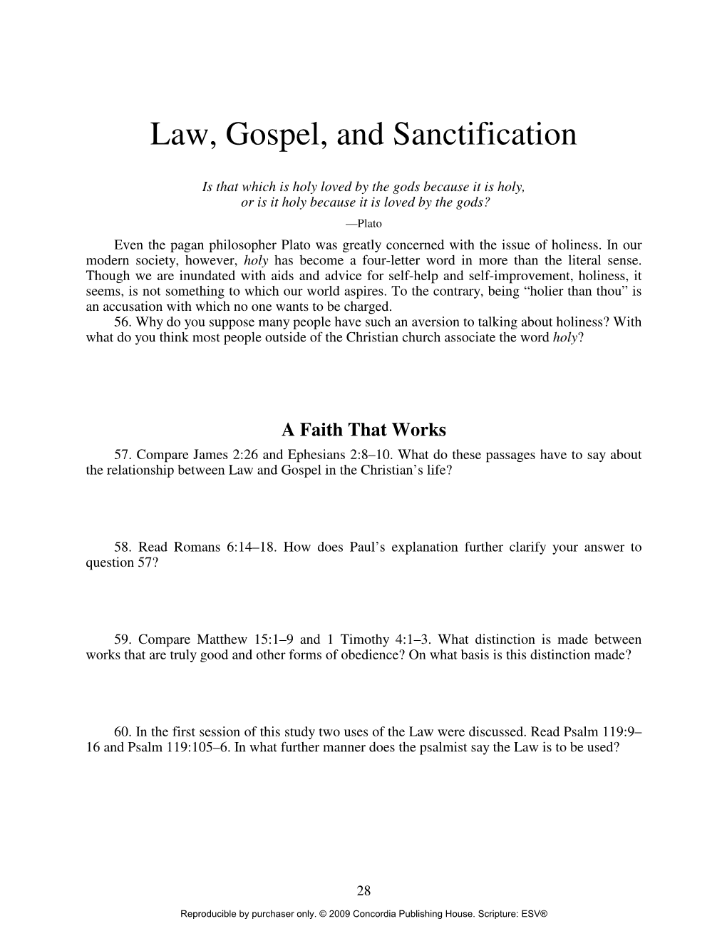 Law, Gospel, and Sanctification