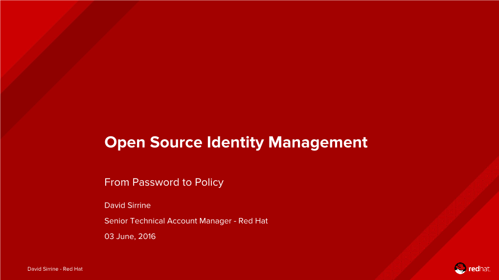 Open Source Identity Management