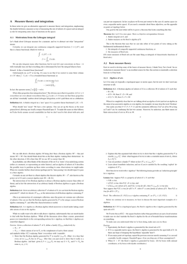 A Measure Theory and Integration Can Just Use Sequences)