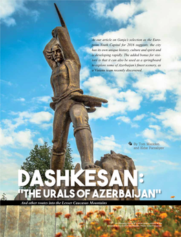 Dashkesan: ‘‘The Urals of Azerbaijan’’ and Other Routes Into the Lesser Caucasus Mountains