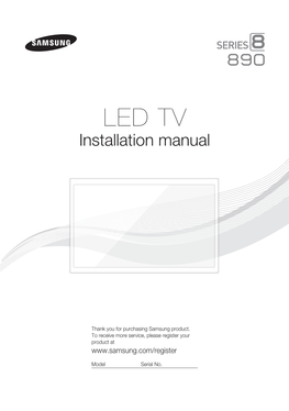 LED TV Installation Manual