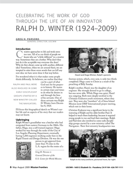Ralph D. Winter (1924 –2009)