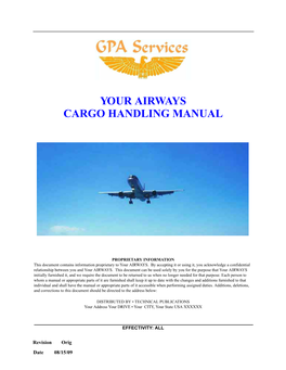 Your Airways Cargo Handling Manual