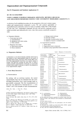 Organosodium and Organopotassium Compounds. Part II