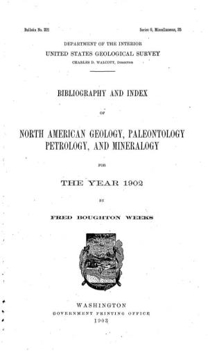 North American Geology, Paleontology Petrology, and Mineralogy