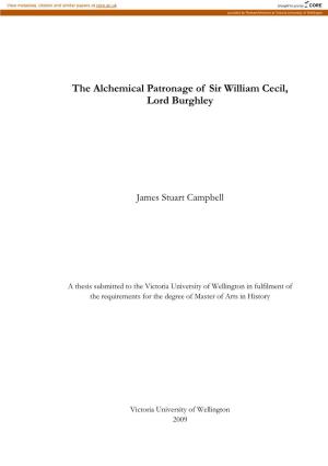 The Alchemical Patronage of Sir William Cecil, Lord Burghley