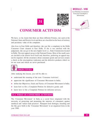 31 Consumer Activism