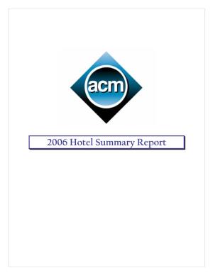 2006 Hotel Summary Report