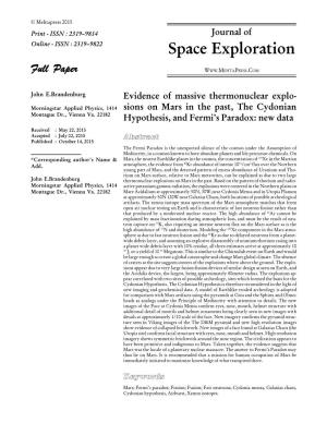 Evidence of a Massive Thermonuclear Explosions on Mars in the Past