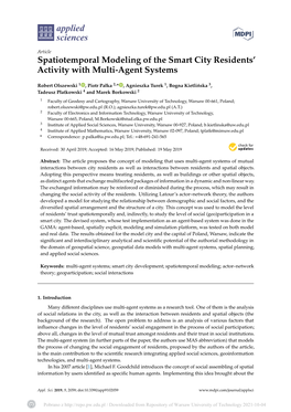 Spatiotemporal Modeling of the Smart City Residents' Activity with Multi