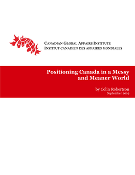 Positioning Canada in a Messy and Meaner World