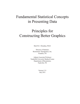 Fundamental Statistical Concepts in Presenting Data Principles For