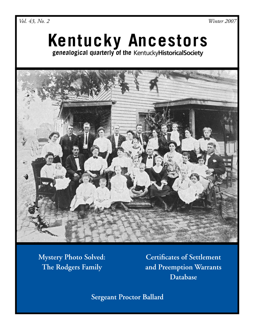 Kentucky Ancestors Genealogical Quarterly of The