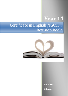 Certificate in English /IGCSE : Revision Book