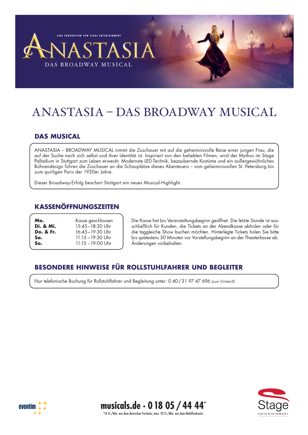 Anastasia – Das Broadway Musical