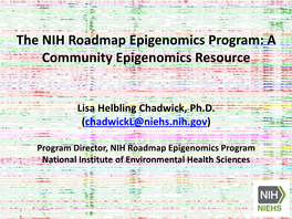 The NIH Roadmap Epigenomics Program: a Community Epigenomics Resource