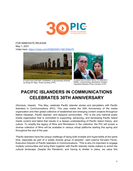 Pacific Islanders in Communications Celebrates 30Th Anniversary