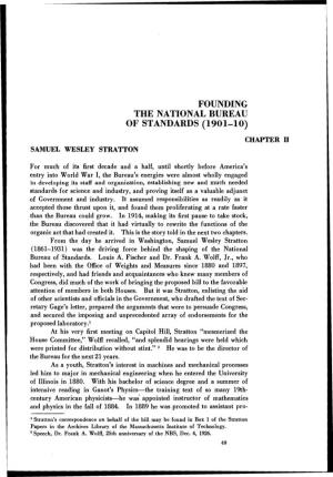 A History of the National Bureau of Standards