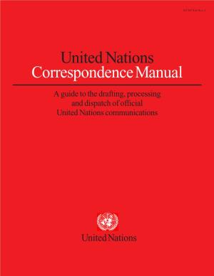 United Nations Correspondence Manual