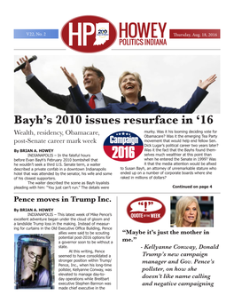 Bayh's 2010 Issues Resurface In