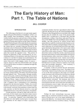 Part 1. the Table of Nations