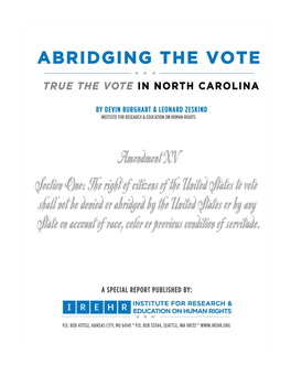 True the Vote in North Carolina