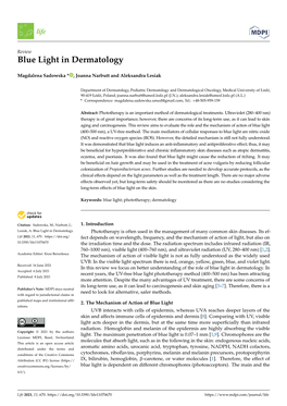 Blue Light in Dermatology