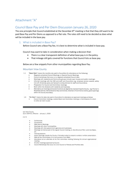 Attachment “A” Council Base Pay and Per Diem Discussion January 26, 2020