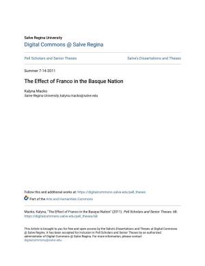 The Effect of Franco in the Basque Nation