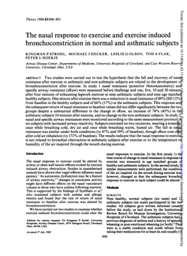 Bronchoconstriction in Normal and Asthmatic Subjects