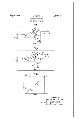 July 5, 1949. A. TUSTIN 2,474,872 ELECTRICAL SYSTEM Filed Dec