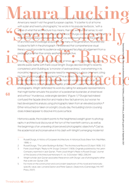 Maura Lucking “Seeing Clearly What Is Good”: Russell Sturgis and The
