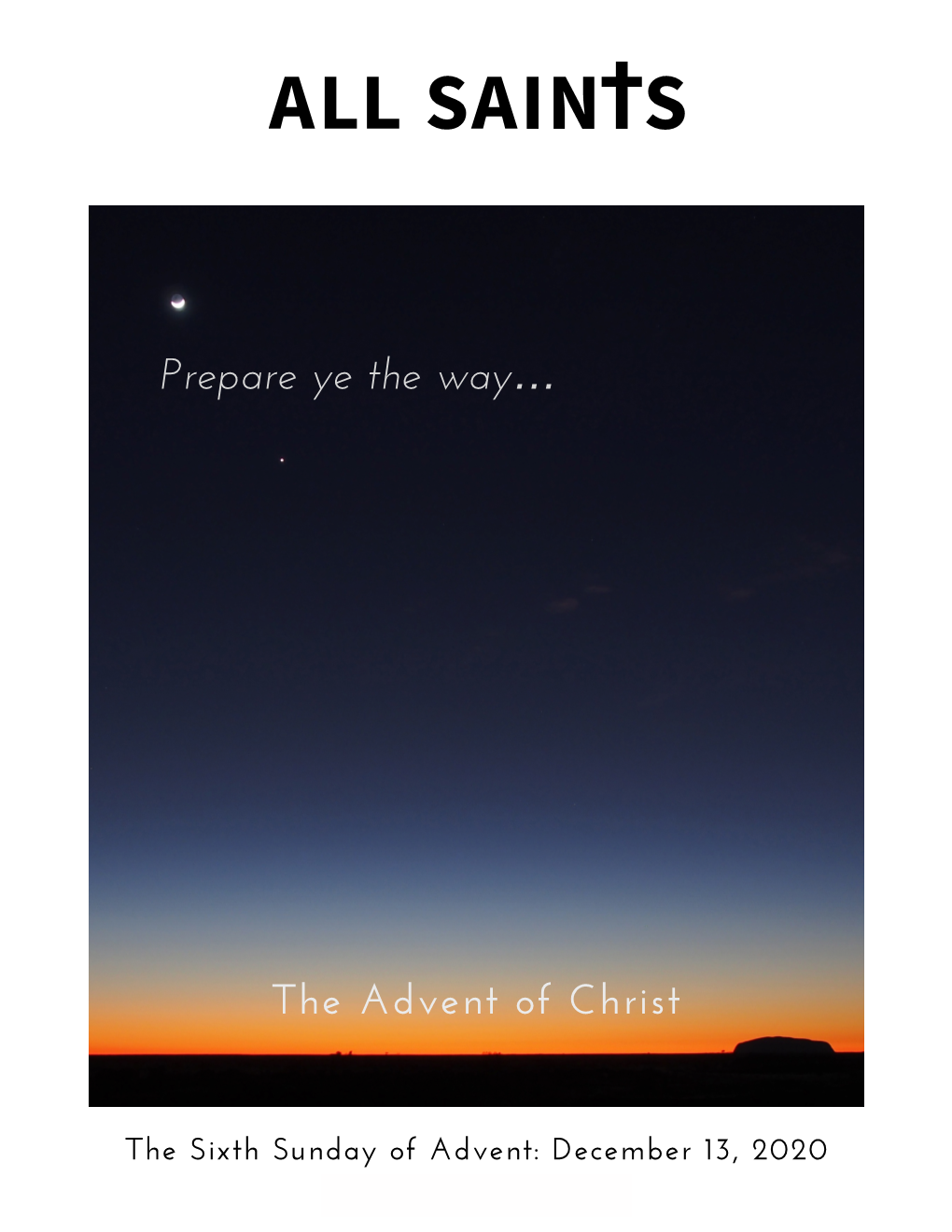 Prepare Ye the Way…