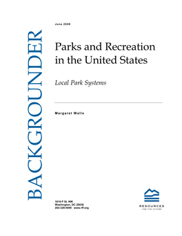 Parks and Recreation in the United States