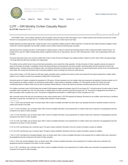 CJTF – OIR Monthly Civilian Casualty Report by CJTF-OIR | September 29, 2017