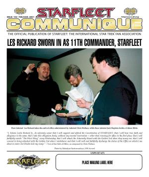 Les Rickard Sworn in As 11Th Commander, Starfleet