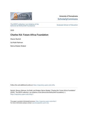 Charles Kié: Future Africa Foundation