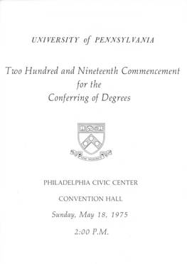 The Commencement Ceremony