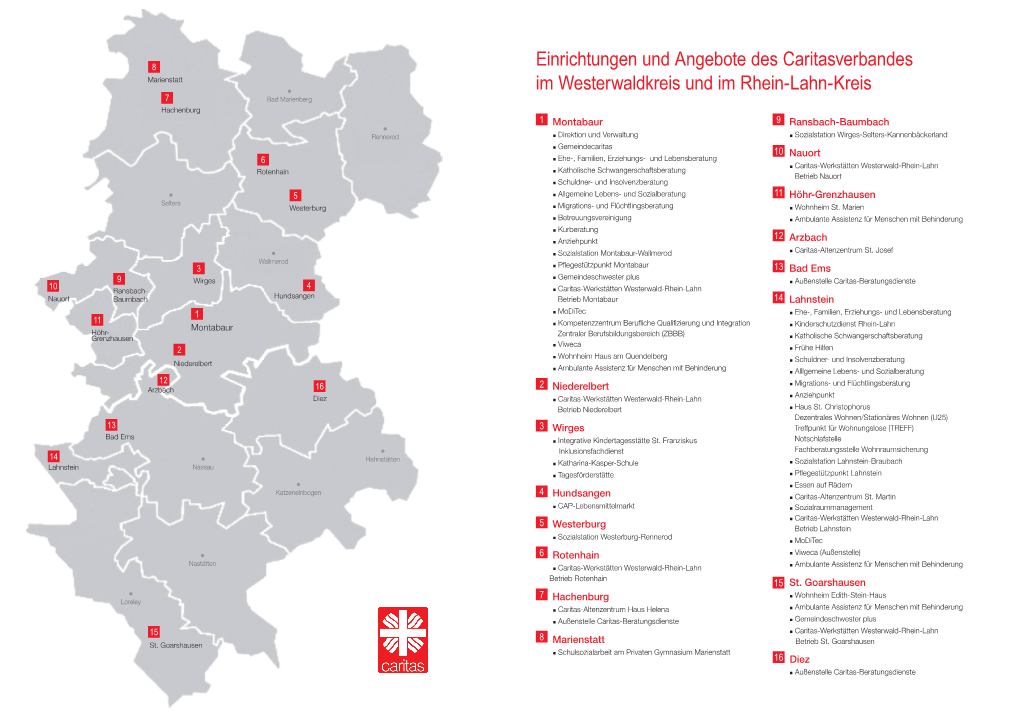 Caritas-Einrichtungen Im Westerwald- Und Rhein-Lahn-Kreis