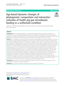 Age-Based Dynamic Changes of Phylogenetic Composition And