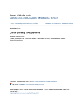 Library Building: My Experience